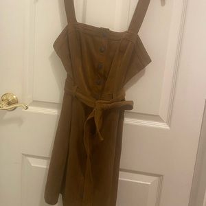 Foux Suede Button Dress